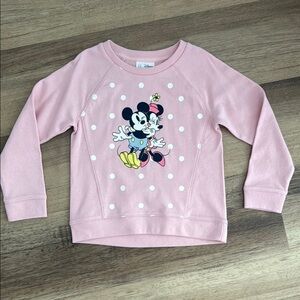 NWT GAP Disney Minnie Mickey Dot Sweatshirt Pink 5